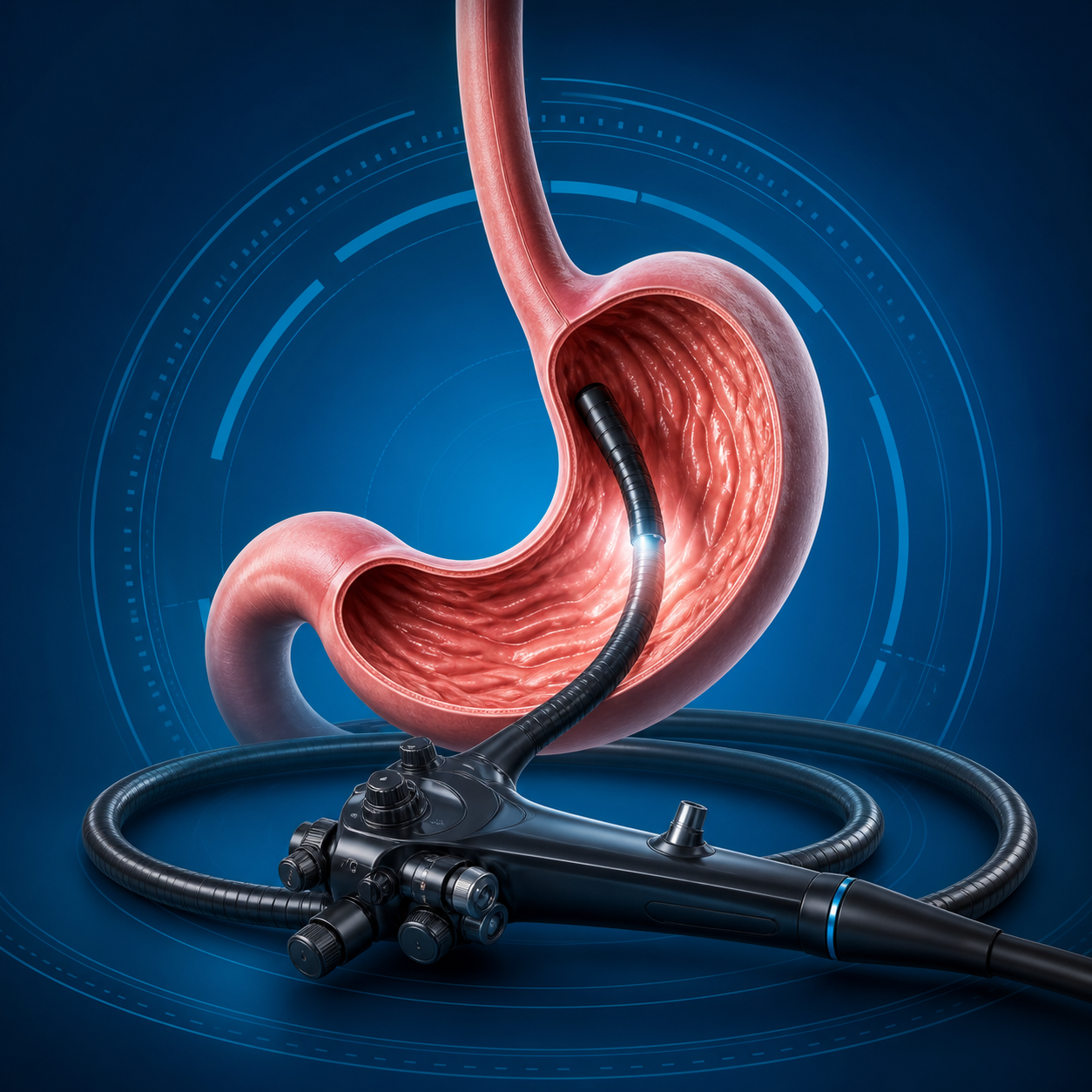 Medical visualization for Upper GI Endoscopy